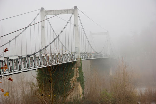 bridge on river loire in tours